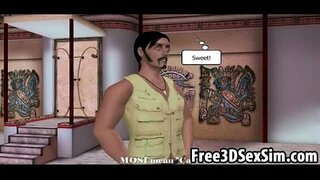 Seksi 3D cartoon lezbejka hotties ide na to zajedno